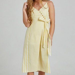 Altar’d State Melissa midi dress with yellow stripe